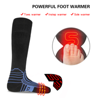 Chaussettes chauffantes en gros pour l'hiver, le ski en extérieur, thermiques, 7,4 V, électriques, rechargeables, à batterie