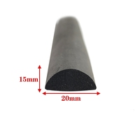 Joint en caoutchouc mousse en forme de D Bande éponge Epdm à support auto-adhésif Profil d'extrusion en caoutchouc à cellules fermées Produit en caoutchouc