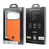 Étui de protection complet officiel sous licence Lamborghini en cuir véritable et TPU PC pour iPhone 17 Pro et iPhone 17 Pro Max