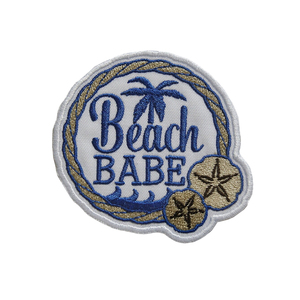 Iron-on bãi biển mùa hè Palm biển các bản vá lỗi cho Trucker Hat thêu vải với <span class=keywords><strong>Neon</strong></span> chủ đề cho túi vải và mũ - Product Image 3