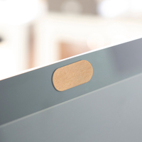 Curseur de couverture de webcam pour ordinateur portable avec logo personnalisé, papier kraft, carton, autocollant de couverture de confidentialité, bloqueur de diapositives