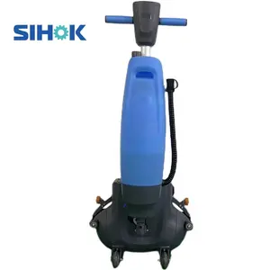 Automatic professional commercial cleaning machines dual brush floor scrubbing machines battery powered mini floor scrubber