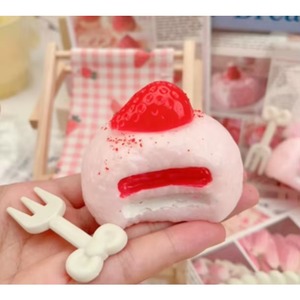 Ultra-Soft Strawberry Milk Cake Cream Explosion Squeeze Fun Realistic Cake <b>Slime</b> Texture Stress Relief <b>Toy</b> - Product Image 4