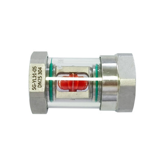 Indicateur de débit en acier inoxydable Musen 304316, jauge de niveau verticale filetée en verre, débitmètre de tuyau - Product Image 3