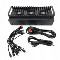 20 unidades de caja de control de software para dispositivos móviles agrícolas, chasis de control de teléfonos agrícolas con USB HUB BOX Rojo para datos celulares móviles