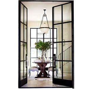 Hiện đại mỏng khung nhôm kính nhập cửa nội thất pháp <span class=keywords><strong>Swing</strong></span> cho biệt thự trang trí hợp kim nhôm kính cửa ra vào phòng - Product Image 6