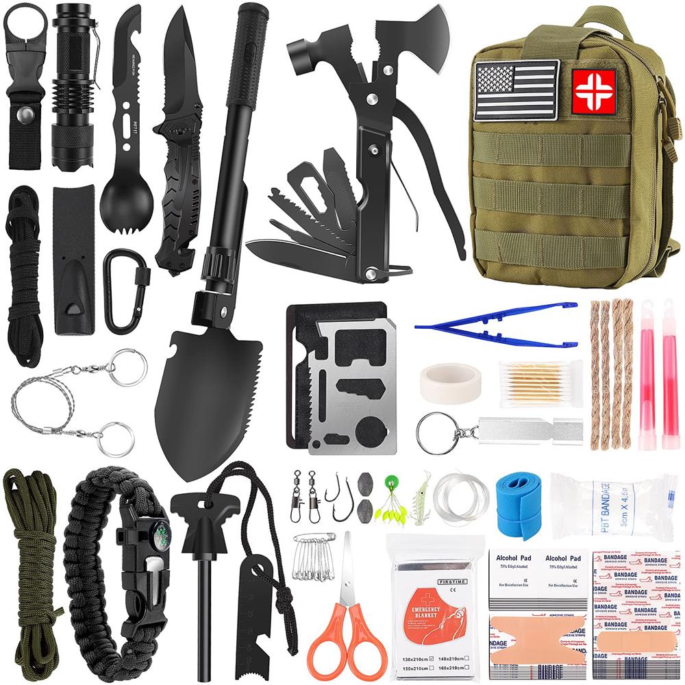 Kongbo sản phẩm ngoài trời Hoang Dã cắm trại phụ kiện đa khẩn cấp chuyên nghiệp Survival kit cho đi du lịch đi bộ đường dài đi xe đạp