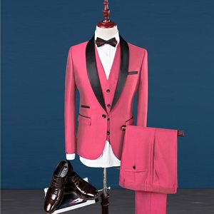 SD437 2025 personalizzato Homme colletto nero completo Slim Fit da uomo uomo uomo uomo d'affari Casual giacca gilet <span class=keywords><strong>pantaloni</strong></span> 3 pezzi Set - Product Image 5