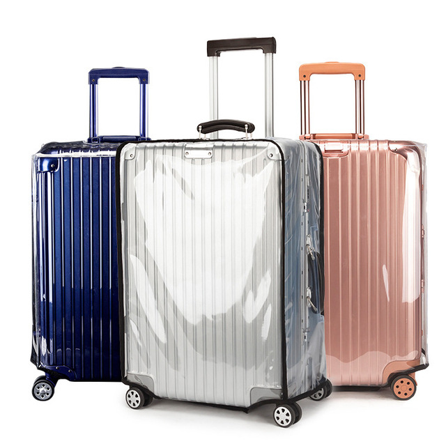 Custom Transparent PVC Suitcase Protective Cover Wholesale Waterproof Clear Luggage Cover for Travel