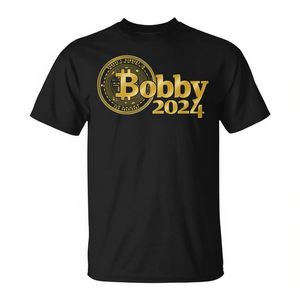 Camiseta Bobby 2024 Bitcoiner, camiseta promocional unisex de manga corta con cuello redondo para adultos - Product Image 2