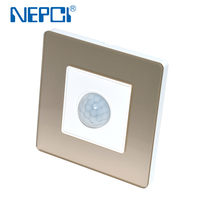 Interruptor de Pared con Sensor de Movimiento por Radar de Microondas Inteligente NEPCI XJY-QB-100-55, Distancia de Detección de 6-8M, Interruptor de Retardo de Luz