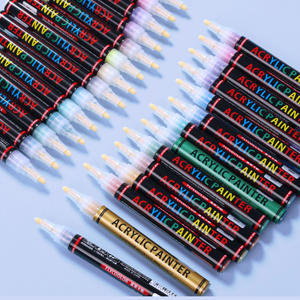 قطع غيار طلاء الأكريليك ماركة (Flycoolor) من صانعي المعدات الأصلية 70 لونًا خاليًا من مادة الكيتونية دائمة خالية من البنزين غير سام أقلام رسم فنية من الأكريليك للمعادن والقماش - Product Image 5