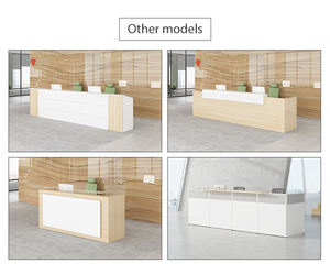 Mesa de receptor de salão, venda quente, estilo francês clássico branco alto brilho led moderno receptor - Product Image 3