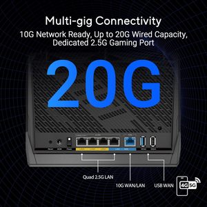 เราเตอร์ WiFi 7 แบบ Dual-Band รุ่น Rt-Be86U Be6800 เวอร์ชั่นอเมริกา ความเร็ว 2167Mbps 2.4G 1200Mbps รองรับการเล่นเกม ธุรกิจ ใช้ในบ้าน รองรับ WDS ขายส่ง - Product Image 4