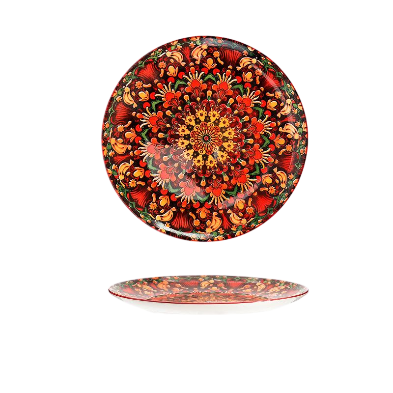 Red 10-inch plate