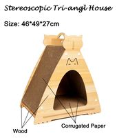 Neue gute Qualität Holz Kratz festigkeit Interieur Katzen haus Katzen bett Haus