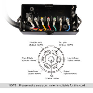 S20233 7ワイヤーRVケーブルワイヤーとプラグ付き7ウェイジャンクションボックス - Product Image 6