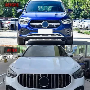 Pour Mercedes Benz GLA H247 Standard 2020 2021 2022 2023 – Grille supérieure de remplacement pour pare-chocs avant, style grille de calandre - Product Image 2