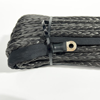 Câble de ligne synthétique de câble métallique de treuil synthétique noir Dyneema de 1/2 pouces avec manchon de protection