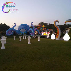 핫 세일 자이언트 공기주입식 DJ 스테이지, 블루 풍선 문어 스테이지 - Product Image 6