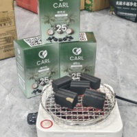 Top gewaardeerde premium kokosnootschelp shisha kolenbriketten 25mm vierkant natuurlijke hookah kolen snelle ontbranding vonkvrij lang brandend