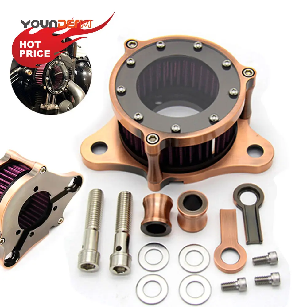 YD-AF-04 modificato moto filtro aria assemblaggio filtro aria Cnc alluminio per moto Harley XL883/1200 X48