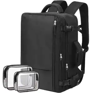 Du lịch Ba lô giản dị ngoài trời Túi Chống Thấm Nước Chống Trộm Ba lô màu đen cho 17 inch máy tính xách tay mang theo trên túi thêm túi du lịch lớn