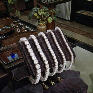 Pulseras de Plata 925 con Moissanita Engastada para Hombre y Mujer, Disponibles en 3mm-6mm, Pulsera Tenis Elegante y a la Moda - Product Image 3