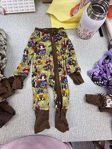 Детские комбинезоны-слипы на молнии из бамбуковой ткани с индивидуальным принтом, 200-220 г/м², осенние, для новорожденных и малышей - Product Image 6