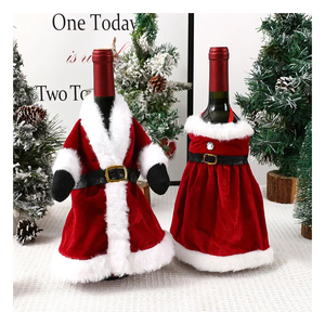 Nuovo Stile Addobbi di Buon Natale Regalo Natalizio Copribottiglia per Vino a Quadretti Decorazioni per la Casa Articoli Decorativi Natalizi - Product Image 1