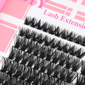 Fabrieks-exclusieve gecombineerde set gelijmde, gepluimde valse wimpers, make-up professionals mascara-boek voor clusterwimpers - Product Image 4