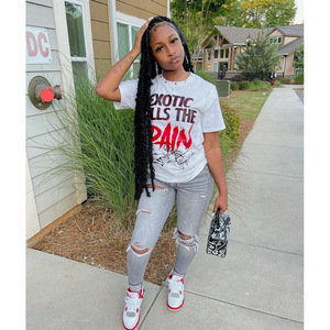 Nhà Sản Xuất Bán Buôn Lỏng Phù Hợp Với Phụ Nữ Áo Sơ Mi Biểu Tượng Tùy Chỉnh Phụ Nữ Quá Khổ T Áo Sơ Mi Mềm Áo Thun Cho Cô Gái - Product Image 3