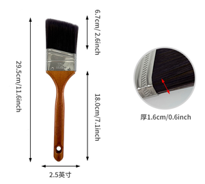 Tự Nhiên Bằng Gỗ Xử Lý Polyester Filament Bàn Chải Chuyên Nghiệp Đồ Nội Thất Sơn Refinishing Công Cụ - Product Image 2