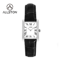 OEM Vintage Retro Luxusuhren Quarzuhr Damen Rechteckig Klein Gold Edelstahl Leder Armbanduhr für Mädchen Herren Uhr