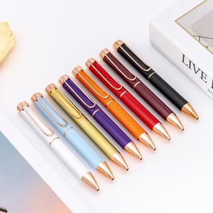 Penna a sfera a punta sottile in metallo di lusso con penna <span class=keywords><strong>Vintage</strong></span> colorata miglior Set regalo per uomo e donna - Product Image 3