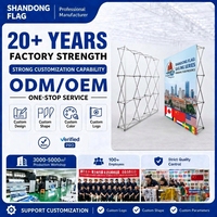 Maßgefertigter Tragbarer Ausstellungsstand mit Spannstoff-Banner und Ständer, Step-and-Repeat Hintergrund, Messestand Pop-up Display
