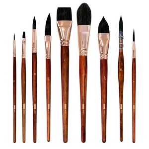 Serie negra sintética azul ardilla pelo <span class=keywords><strong>acuarela</strong></span> artista pintura pincel diferentes formas para pintar - Product Image 3