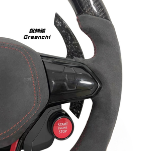 Utilisé pour Volkswagen <span class=keywords><strong>Golf</strong></span> 8 <span class=keywords><strong>GTI</strong></span> MK8 Modification du volant et mise à niveau R8 Bouton Diode lumineuse Volant en fibre de carbone - Product Image 4