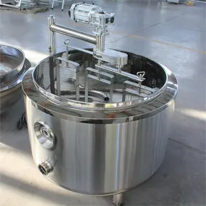 치즈 통 500 리터 치즈 커딩 머신 모짜렐라 치즈 생산 라인