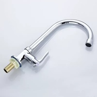 Keran Dapur Modern Berlapis Krom, Tuas Tunggal Lengkung Tinggi, Bahan Zinc-Alloy, Dilengkapi Semprotan Samping, Pemasangan Satu Lubang, Katup Keramik