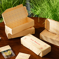 Boîte à dessert en papier avec logo personnalisé pour boulangerie, gâteaux, biscuits, pâtisseries, cupcakes, chocolats, en-cas, vente au détail et emballage alimentaire à emporter