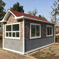 Maisonnette préfabriquée en panneaux sandwich avec porte en verre, terrasse, véranda, maisonnette portable, villa moderne écologique, hôtel, appartement