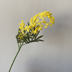 Fournisseur d'usine Fleurs d'<span class=keywords><strong>acacia</strong></span> artificielles Baies jaunes pour la décoration de mariage, de maison et d'hôtel - Product Image 3