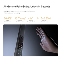 Serrure de portail extérieur intelligente Tuya Wifi à poignée longue, double face, étanche IP68, avec reconnaissance faciale 3D et empreinte digitale