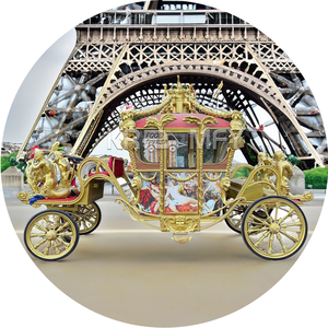 Véhicule de transport spécial, calèche royale de luxe à chevaux pour les visites touristiques, capacité de 4 à 6 personnes, pneus en caoutchouc solide - Product Image 4