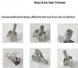 Brosse électrique de nettoyage des poils du nez pour hommes, tondeuse en acier inoxydable, rasoir nasal, rasoir lavable, tondeuse portable pour poils du nez et des oreilles - Product Image 6