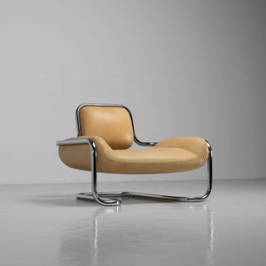 Sillón de Balcón Convexo de Acero Inoxidable de Diseño Nórdico, Sofá con Respaldo Personalizado para Sala de Estar, Mueble para el Hogar - Product Image 2