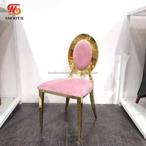 SMOOTH Modern Wedding Hotel Furniture <b>Pink</b> Cushion Gold <b>Chair</b> Restaurant Stacking Wedding Resin Louis <b>Chair</b> - Product Image 1