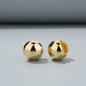 ต่างหูดีไซน์เรียบหรูขัดเงาสูง สไตล์เกาหลี สำหรับผู้หญิง ปี 2021 - Product Image 6