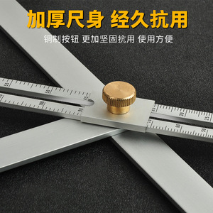 Diagonal Ruler Aluminum Alloy Metric 1mm Division Carpentry Ceiling Decoration <b>Measuring</b> <b>Tool</b> - Product Image 3